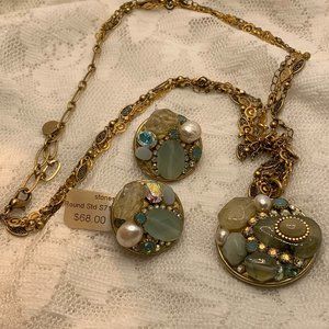 Michal Golam Designer Necklace and Earrings NWT